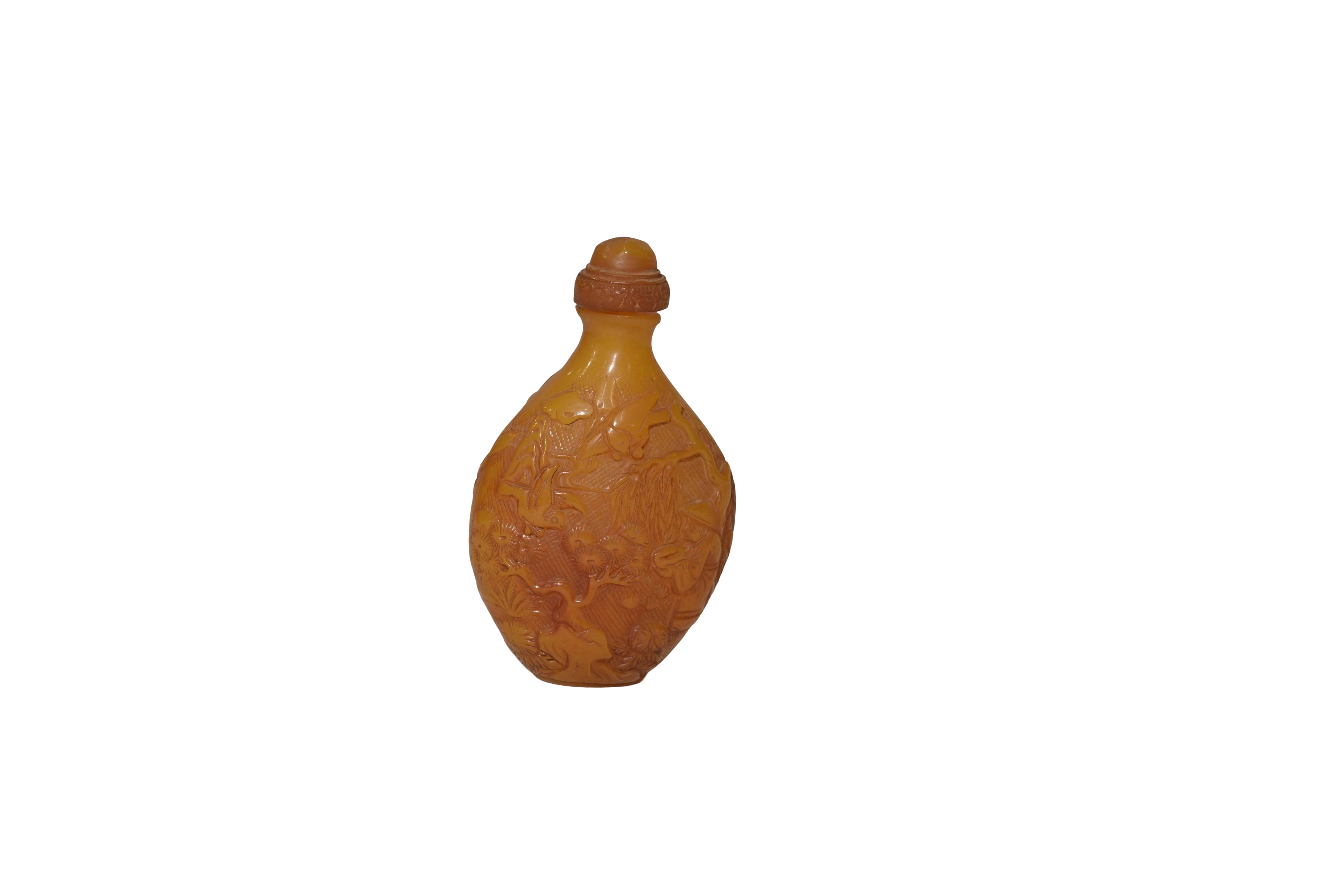 Imperial Amber Snuff Bottle Artifact