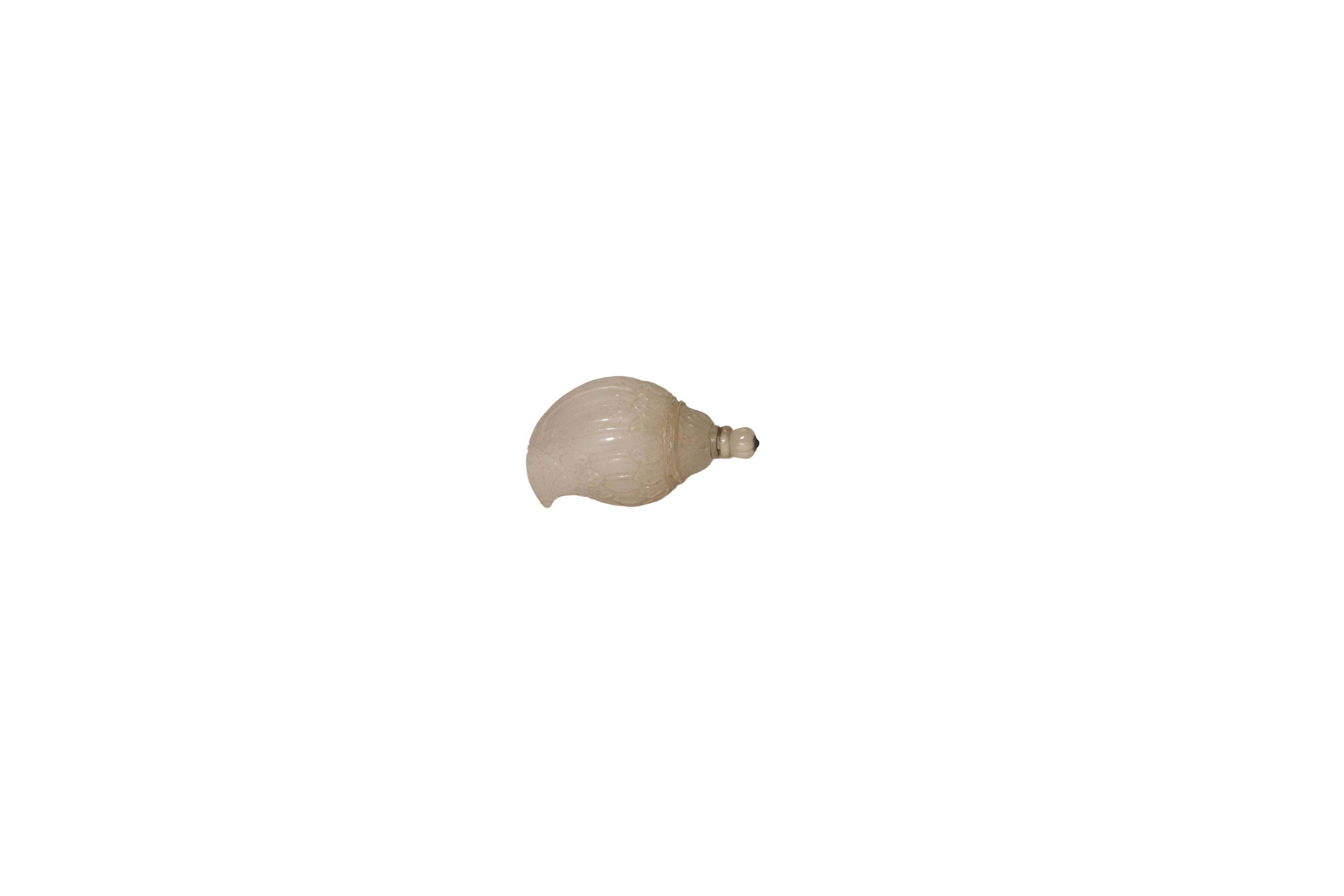 Antique Alabaster Perfume Bottle Finial