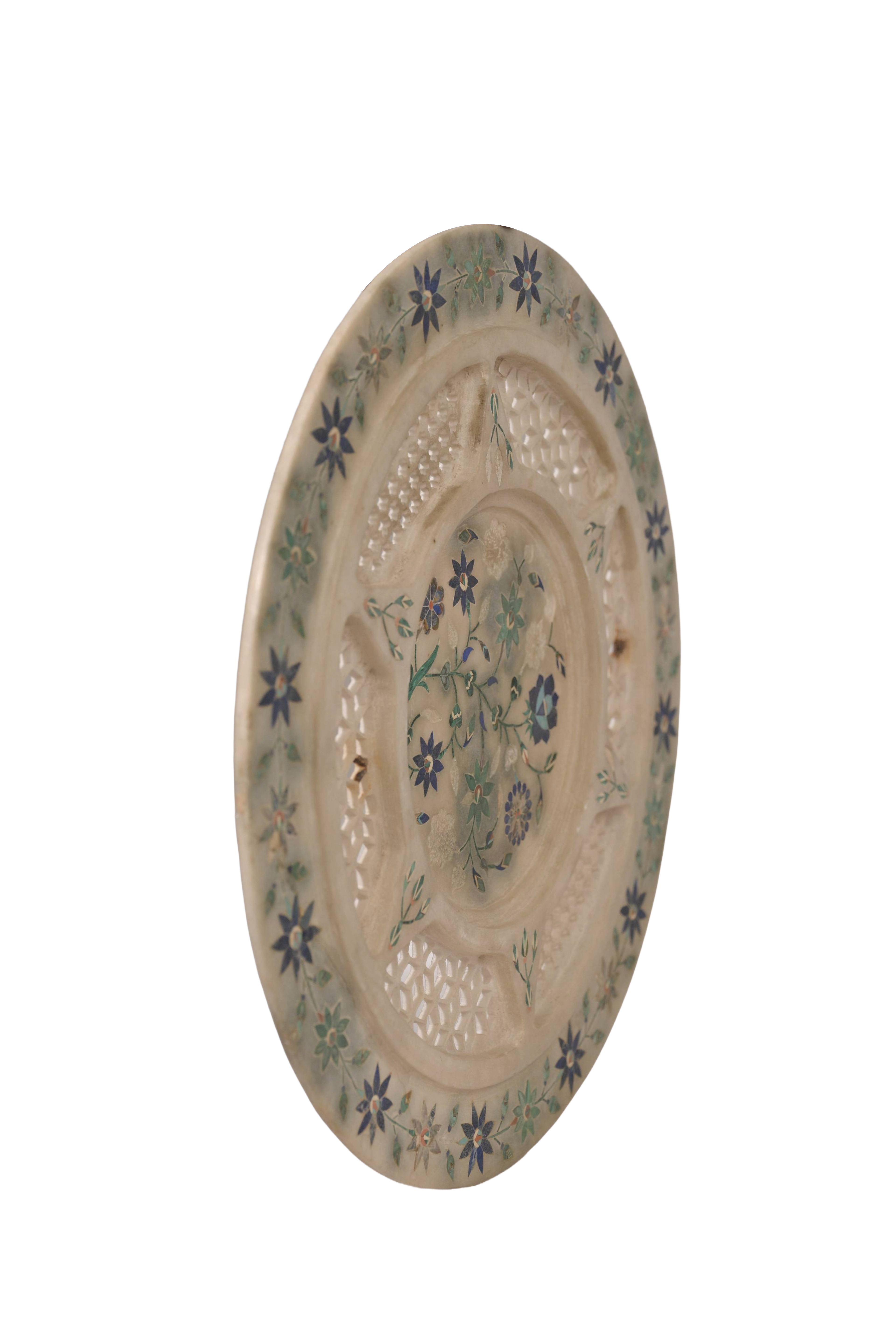 Inlaid Marble Decorative Plate