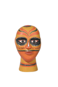 Antique Wooden Tribal Head Sculpture