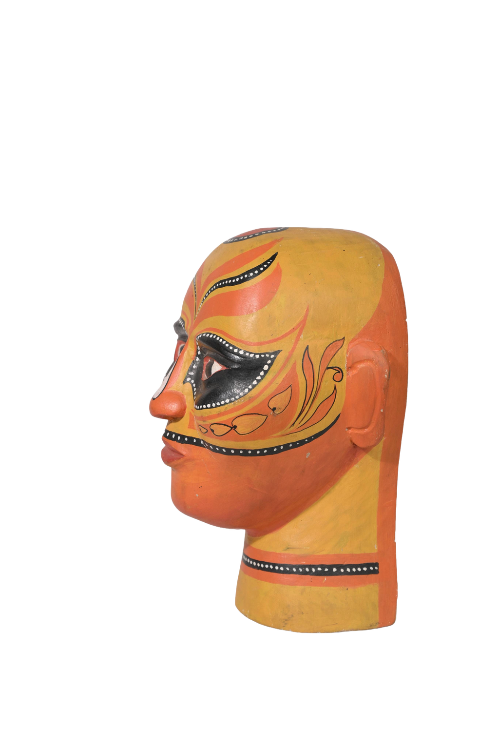 Antique Wooden Tribal Head Sculpture