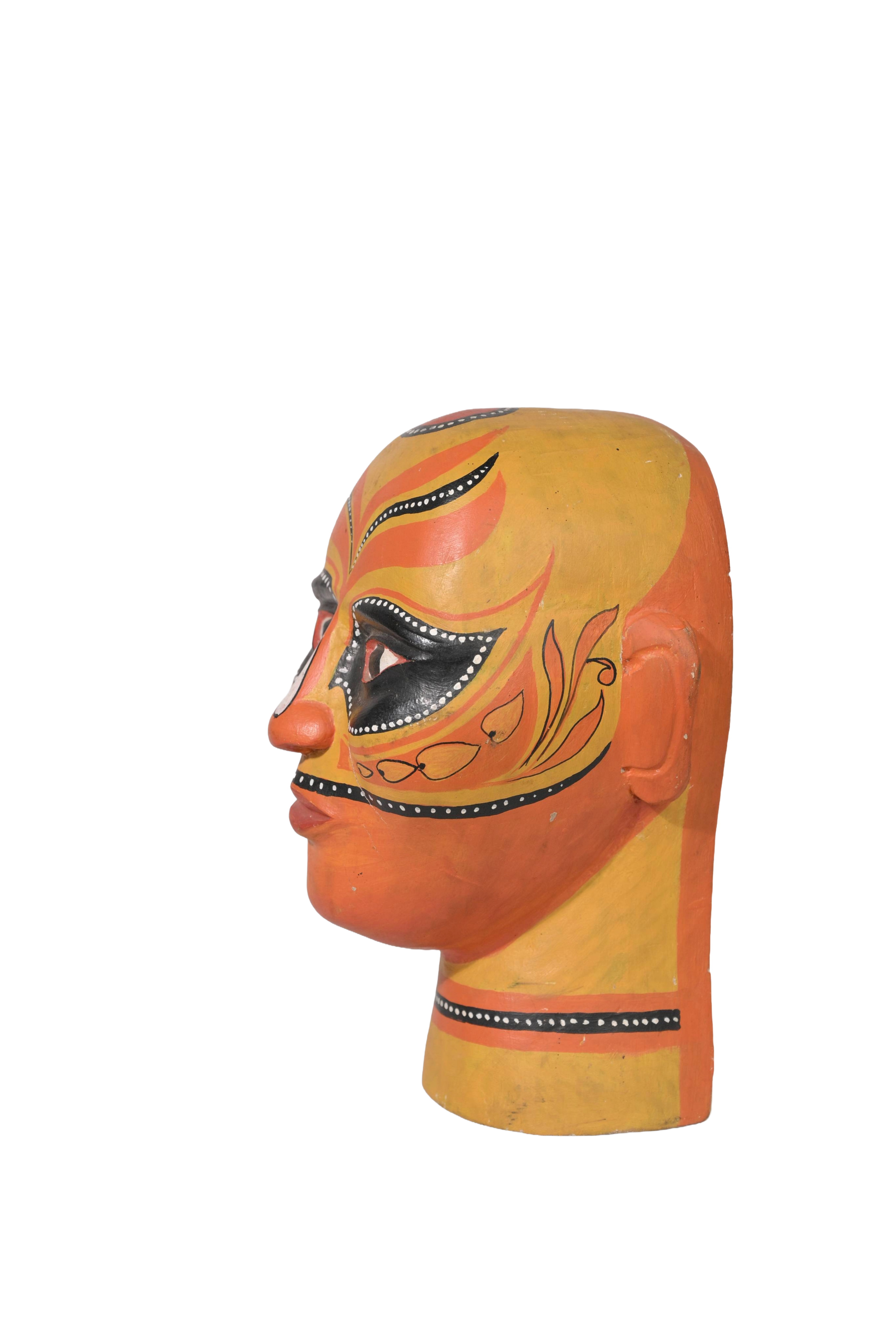Antique Wooden Tribal Head Sculpture