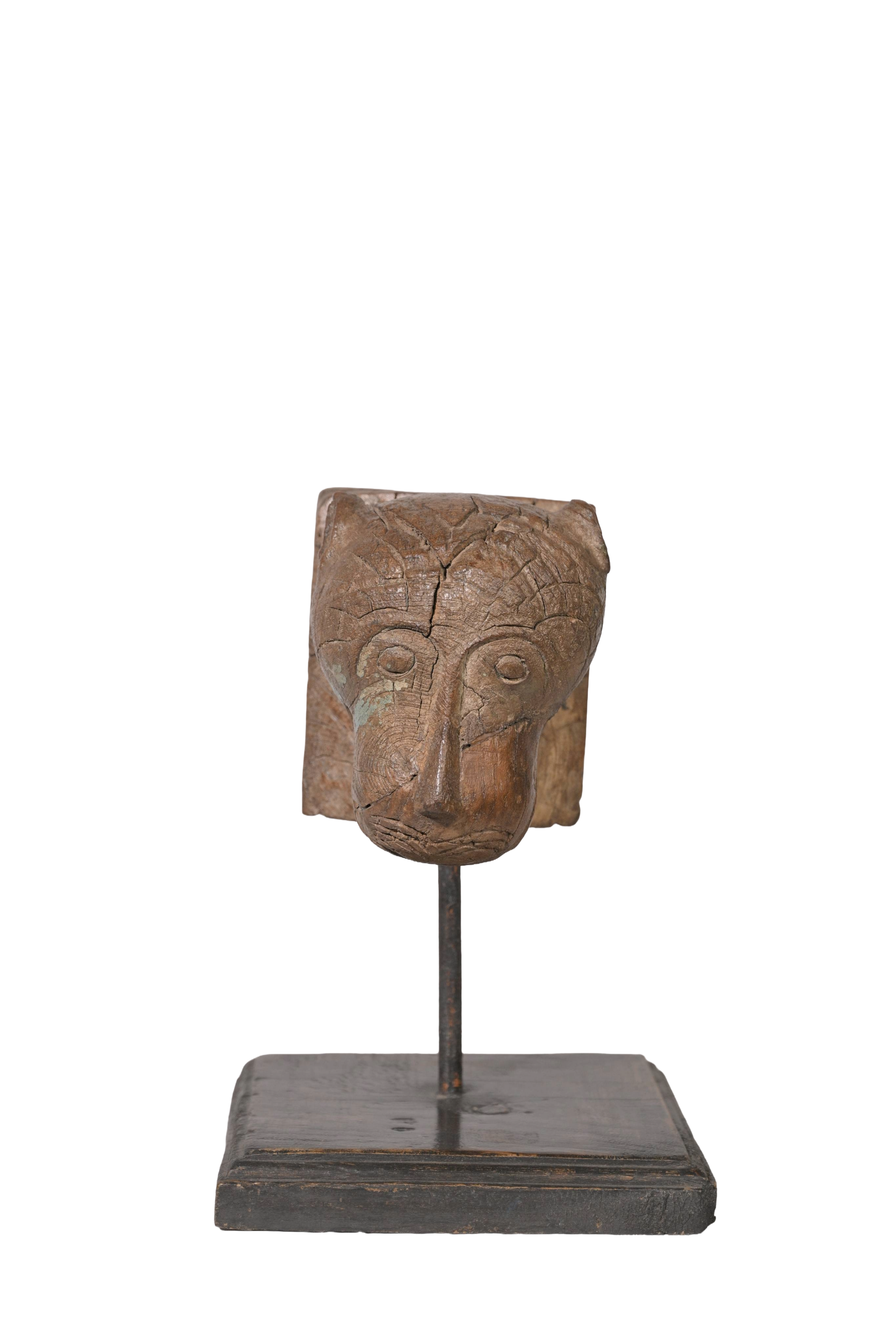 Tribal Primate Totemic Head Sculpture