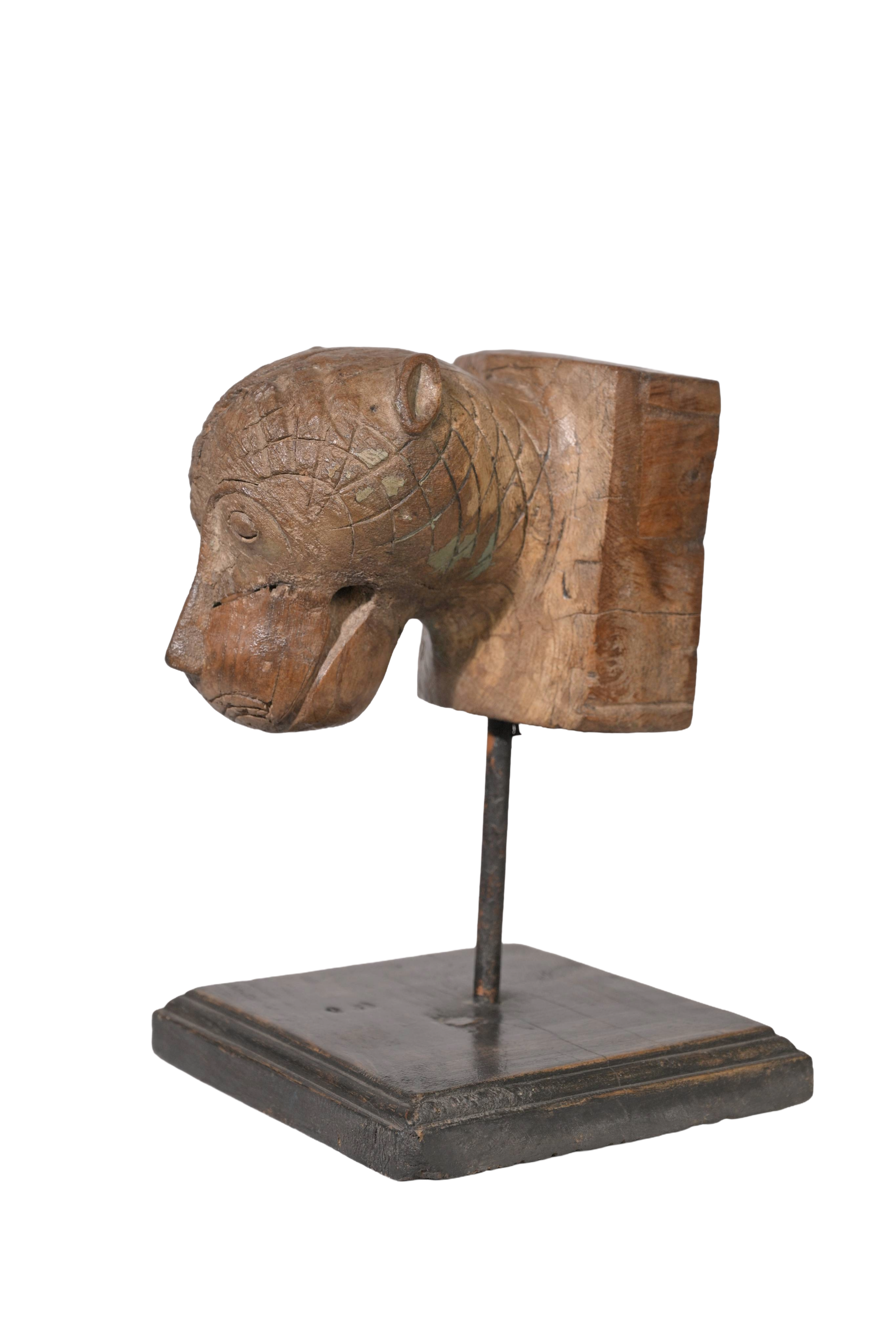 Tribal Primate Totemic Head Sculpture