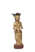 Burmese Royal Court Attendant Figure