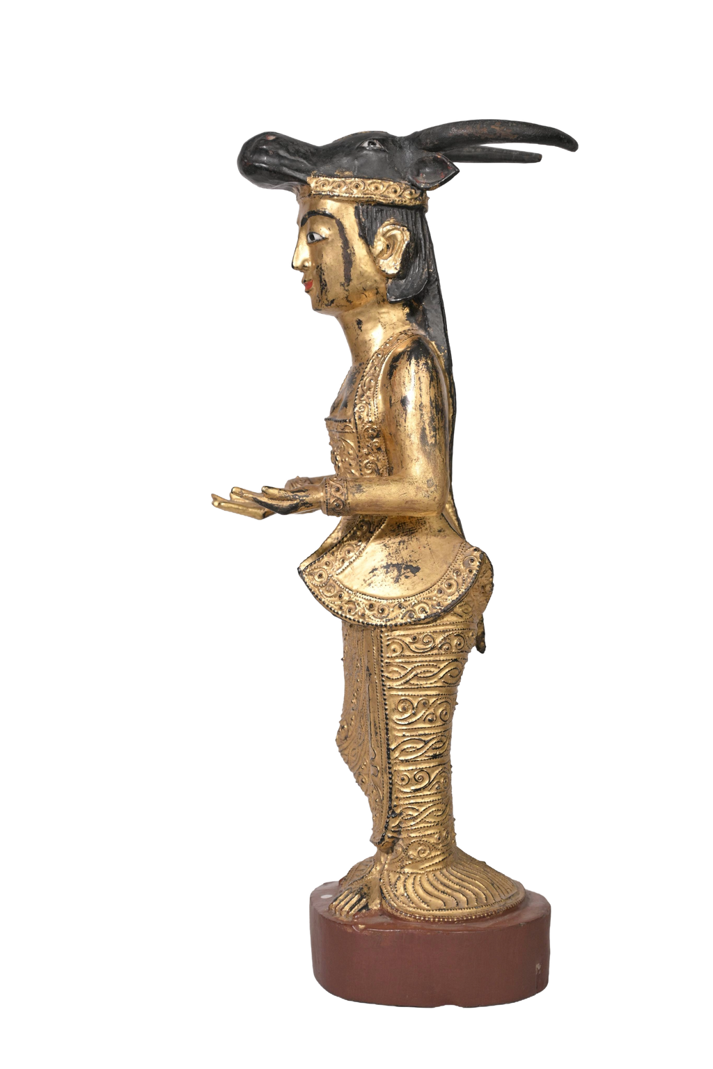 Burmese Royal Court Attendant Figure