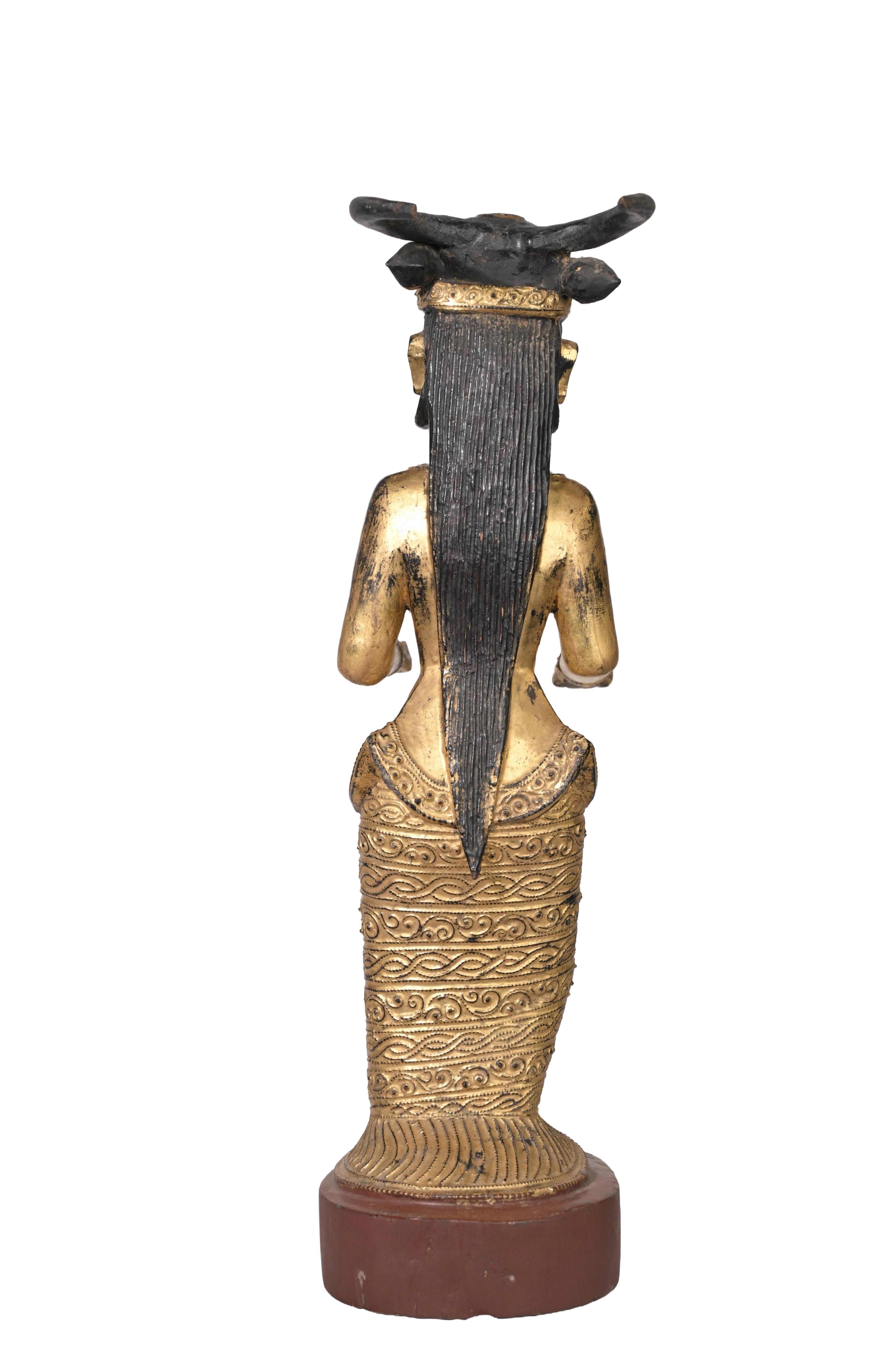 Burmese Royal Court Attendant Figure