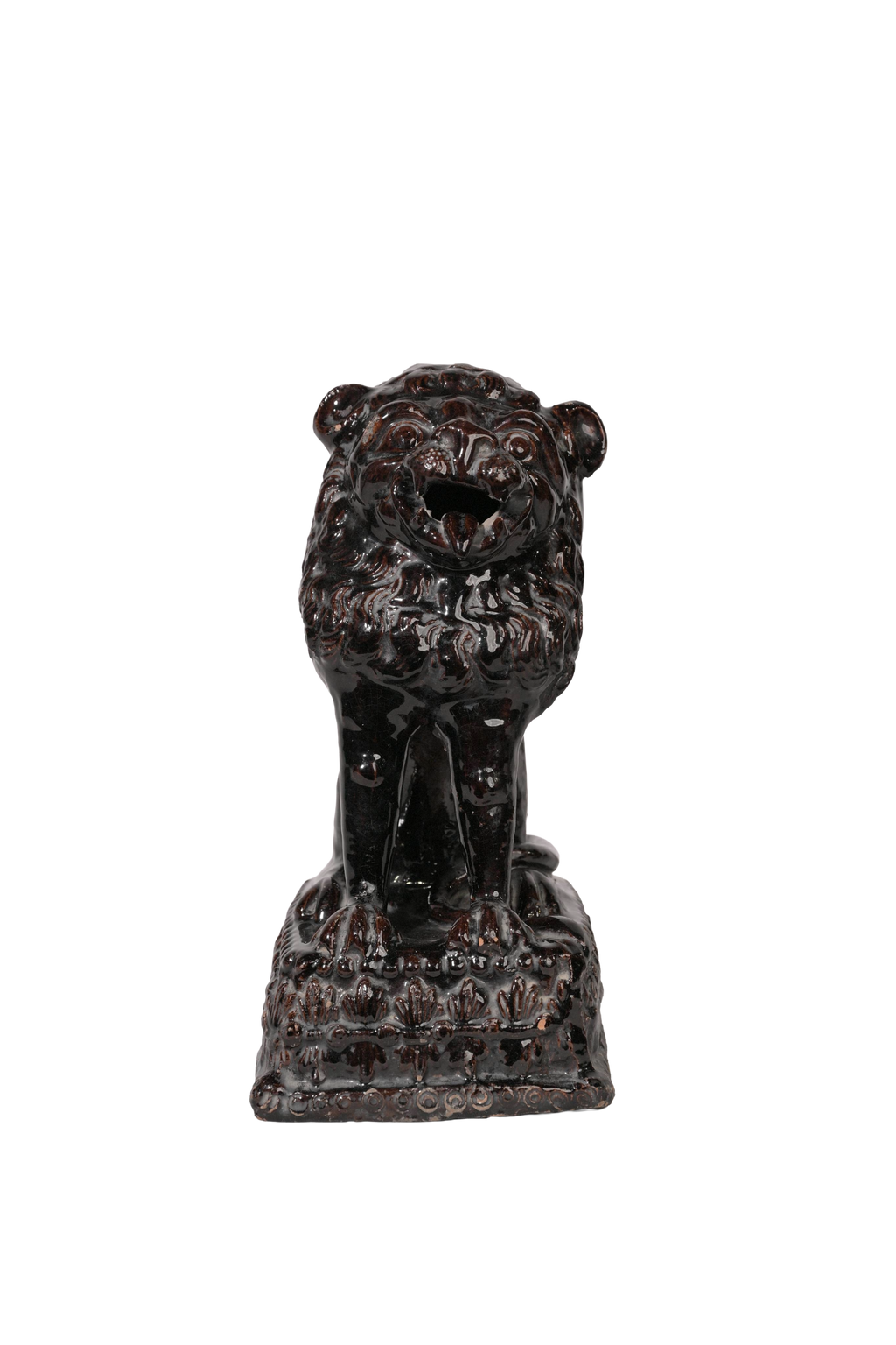 Glazed Guardian Lion Sculpture