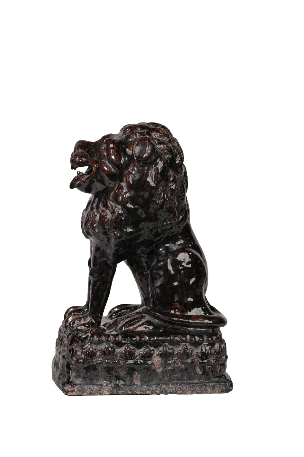 Glazed Guardian Lion Sculpture