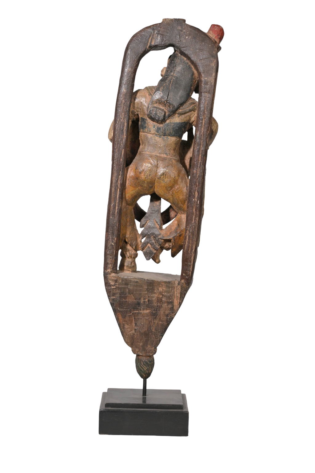 Antique Temple Musician Wall Sculpture Pair