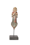 Antique Polychrome Musician Figure