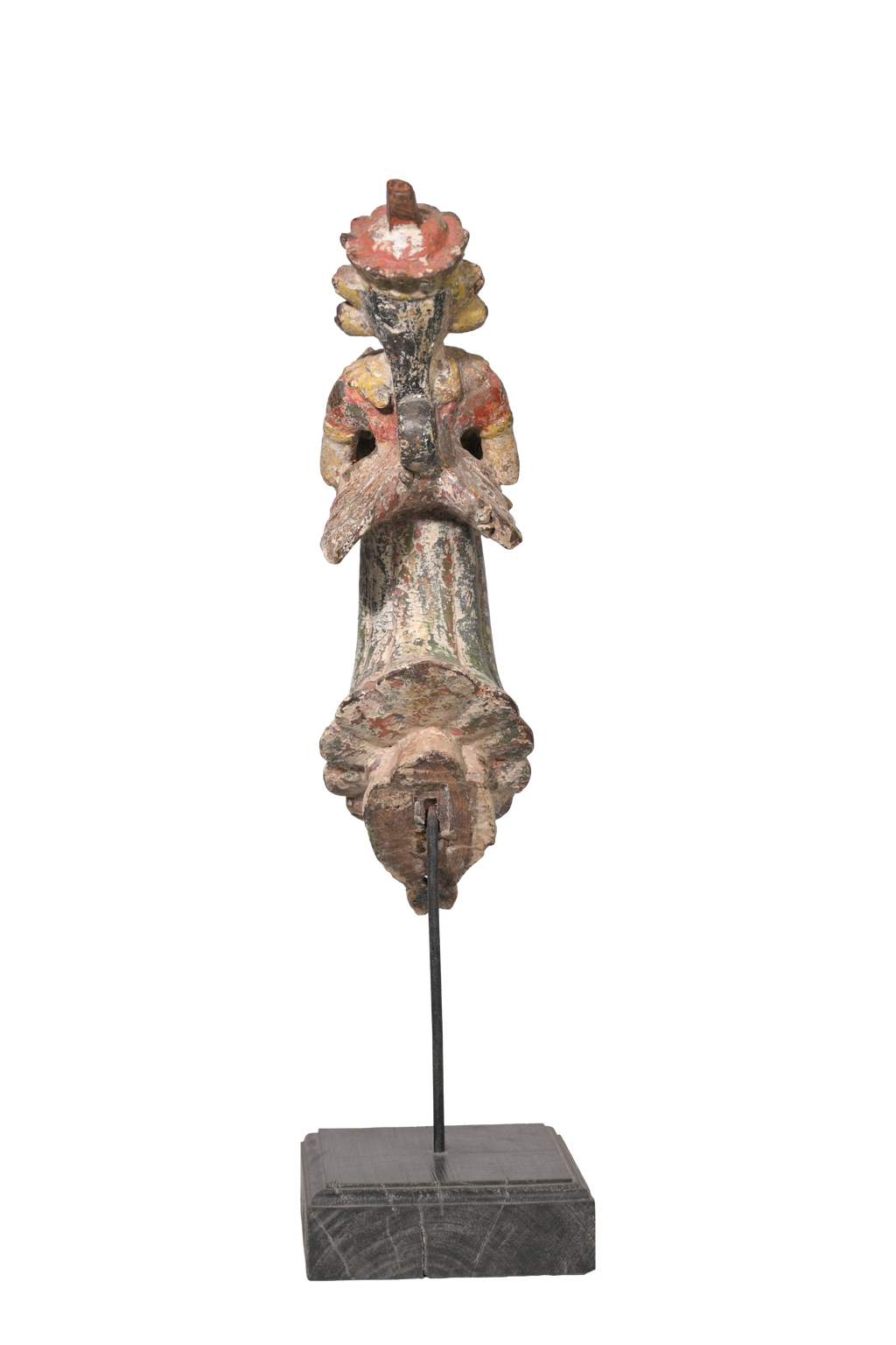 Antique Polychrome Musician Figure