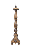 Antique Carved Wooden Candle Stand