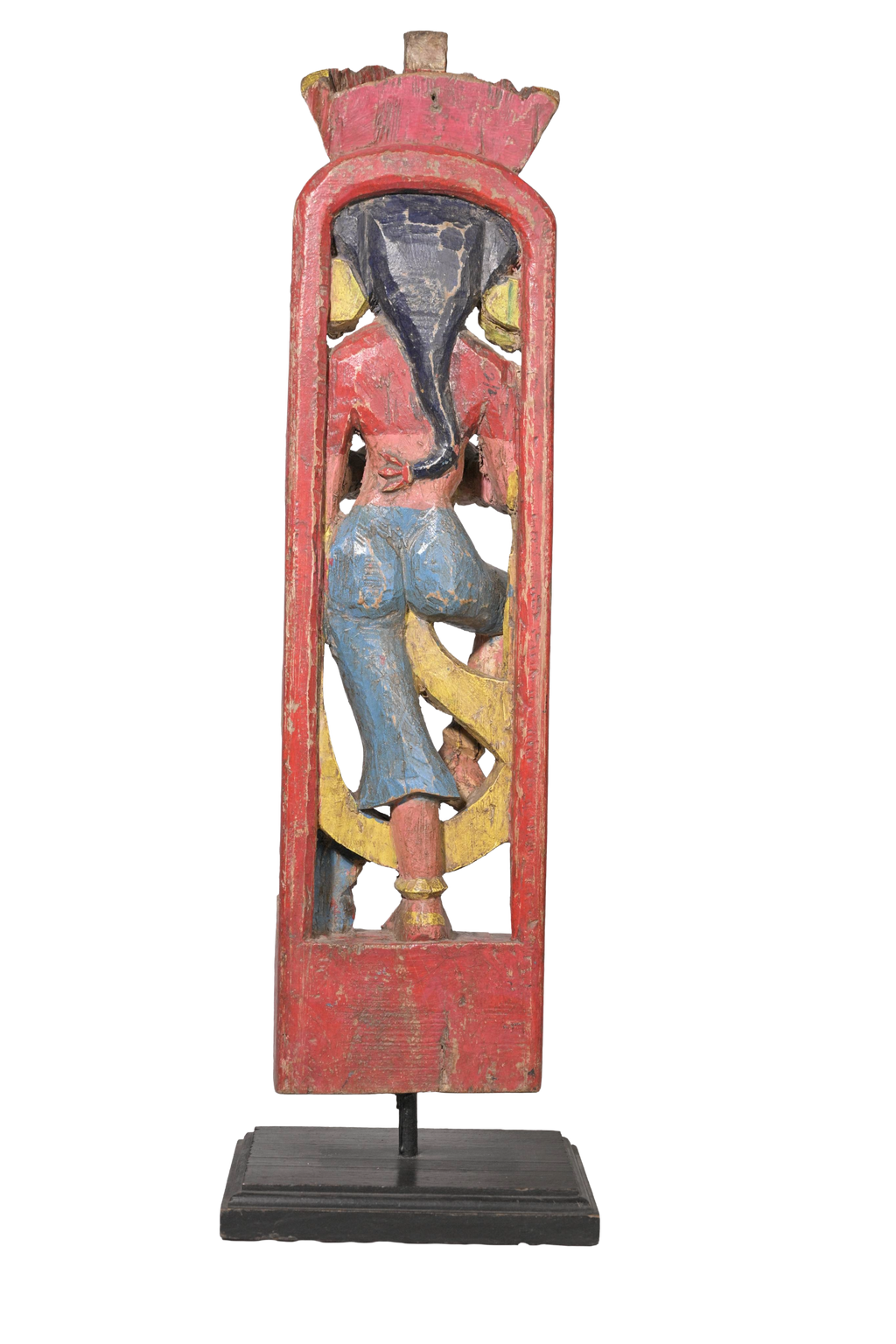 Folk Deity Wooden Panel Sculpture