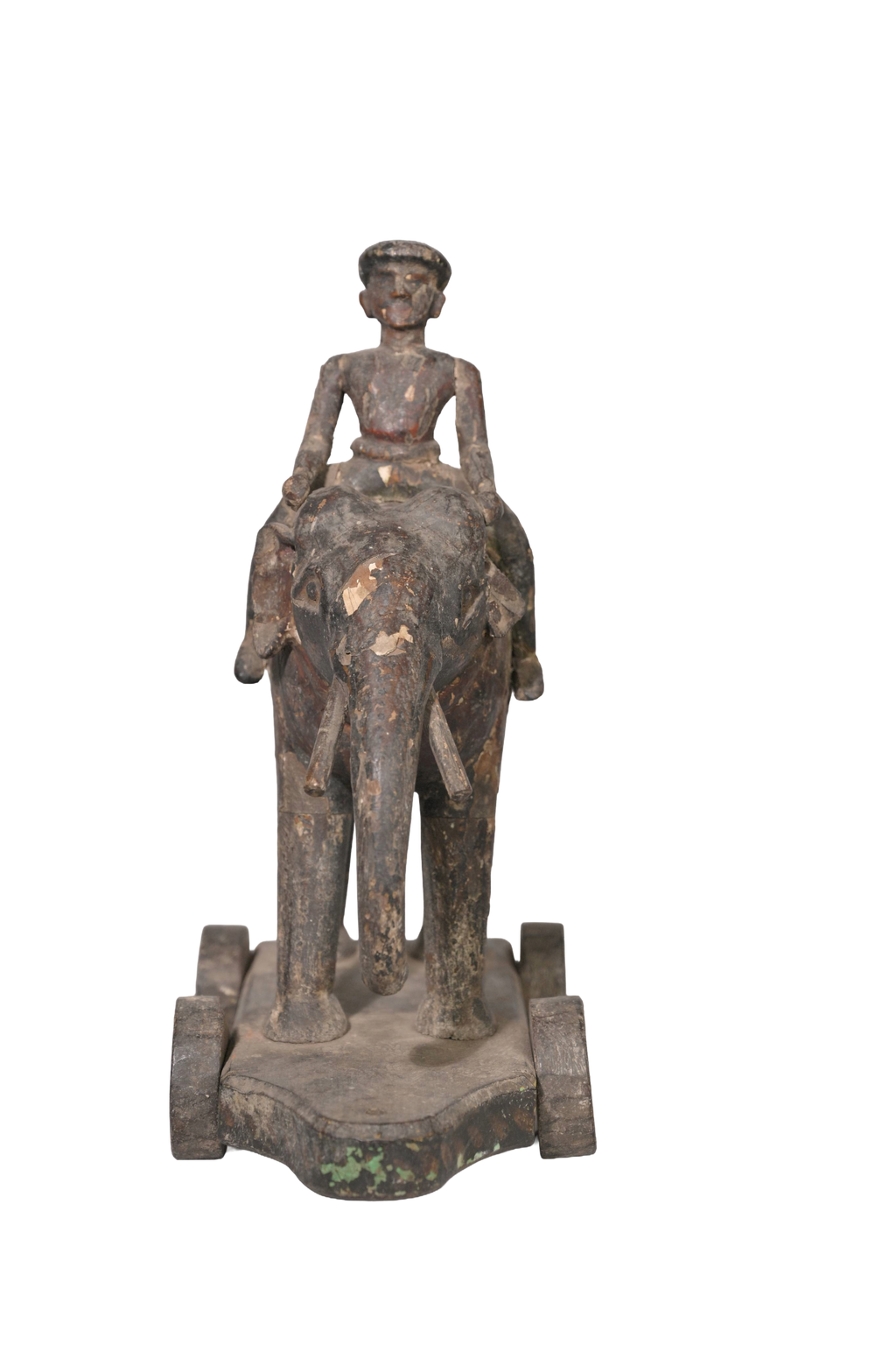 Vintage Elephant Rider Toy Sculpture