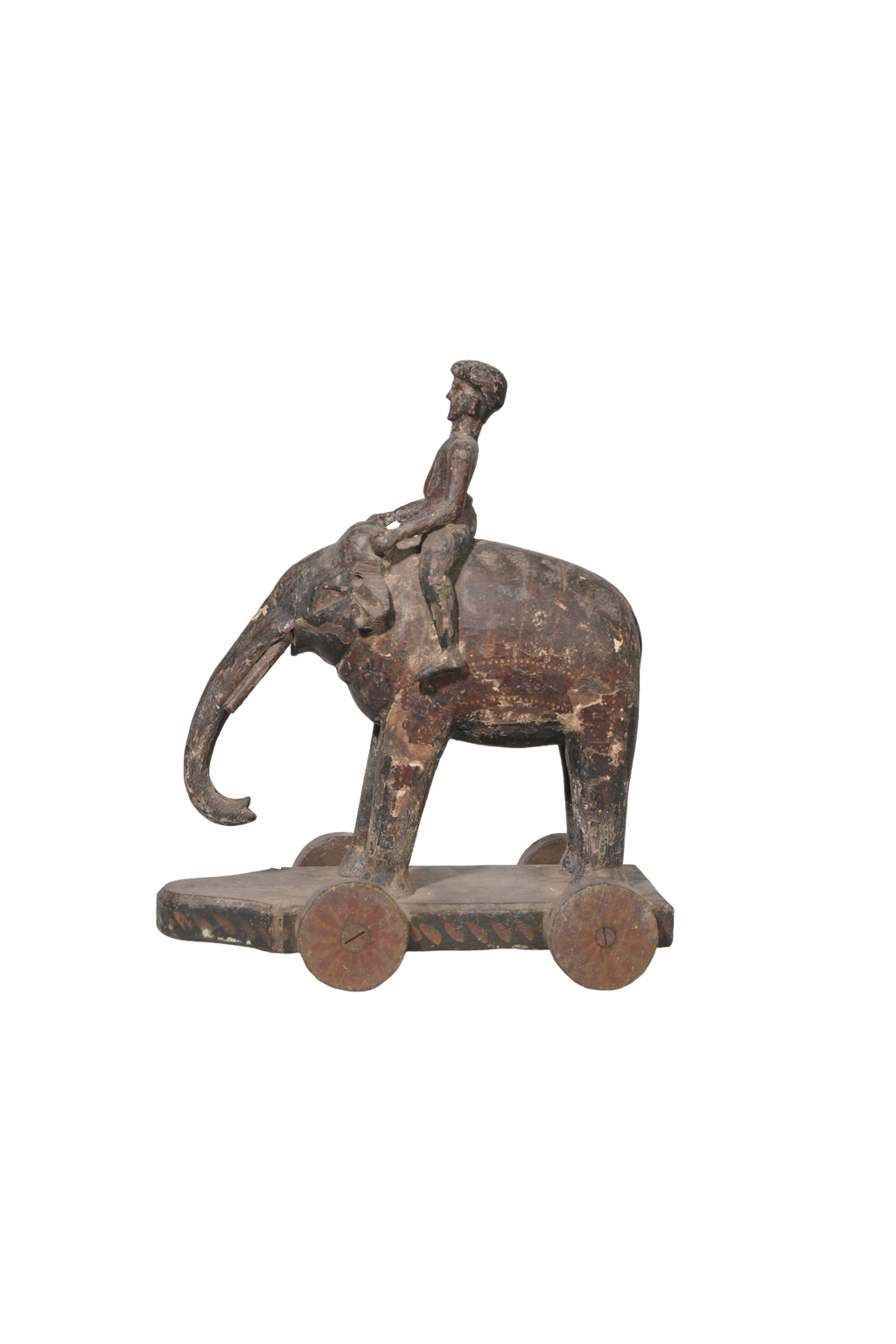 Vintage Elephant Rider Toy Sculpture