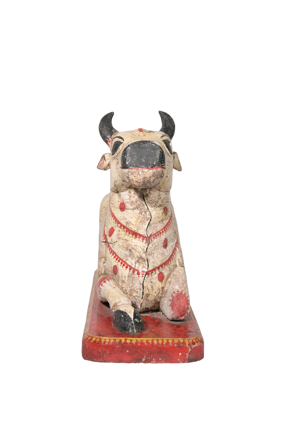 Hand-Painted Nandi Bull Sculpture