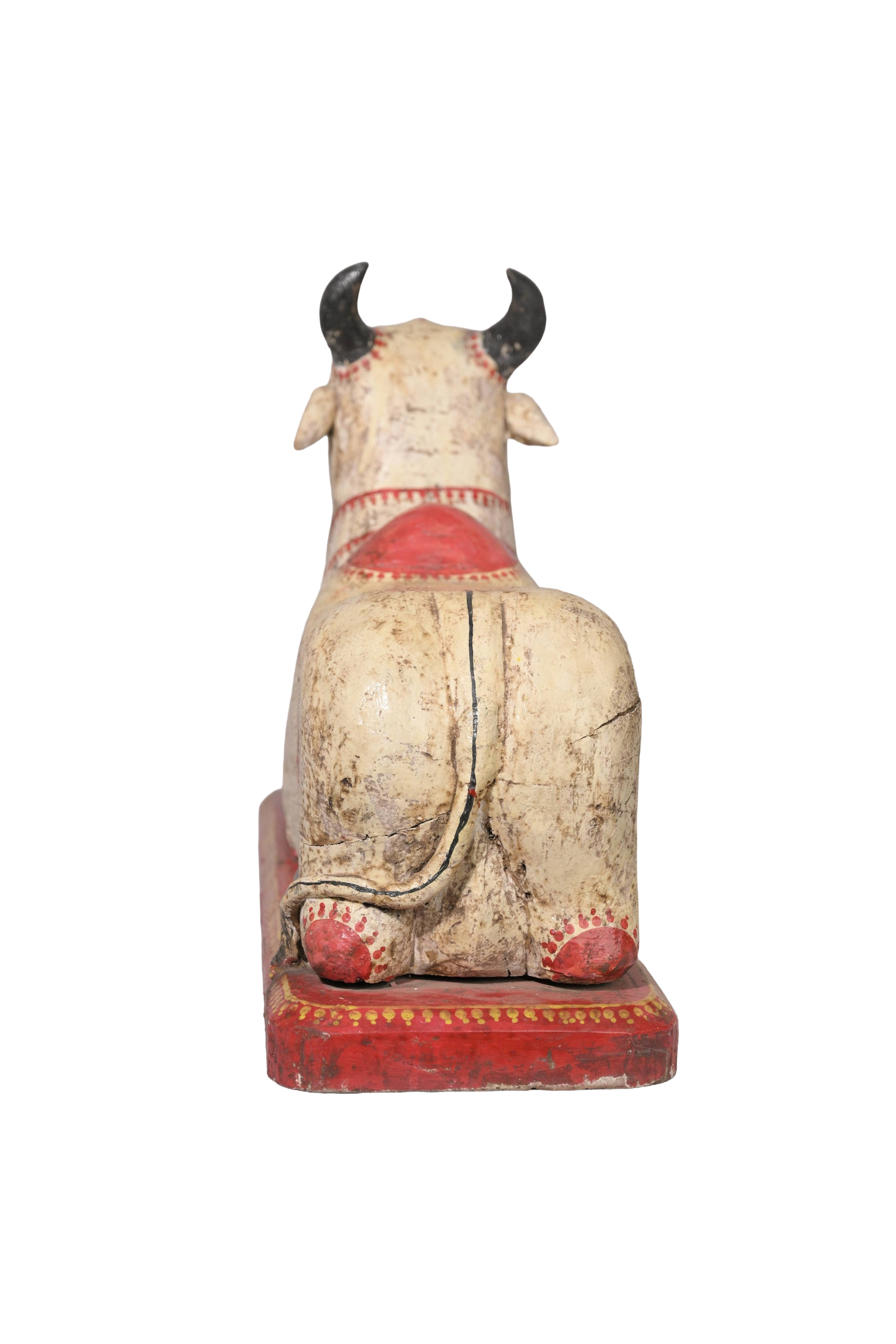 Hand-Painted Nandi Bull Sculpture