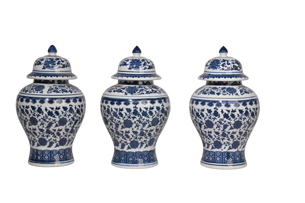 Blue White Porcelain Ginger Jar Collection
