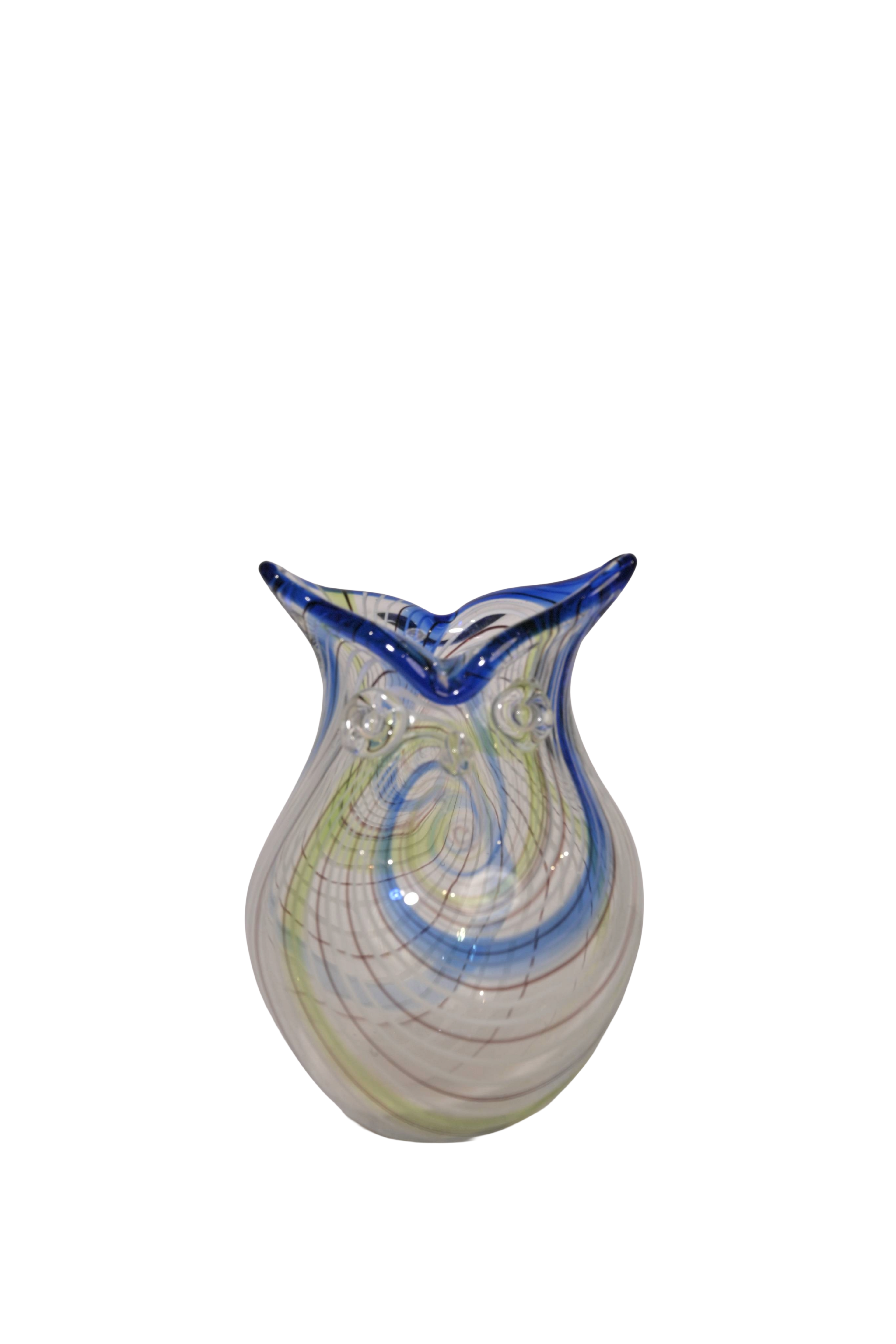 Contemporary Swirl Glass Vase