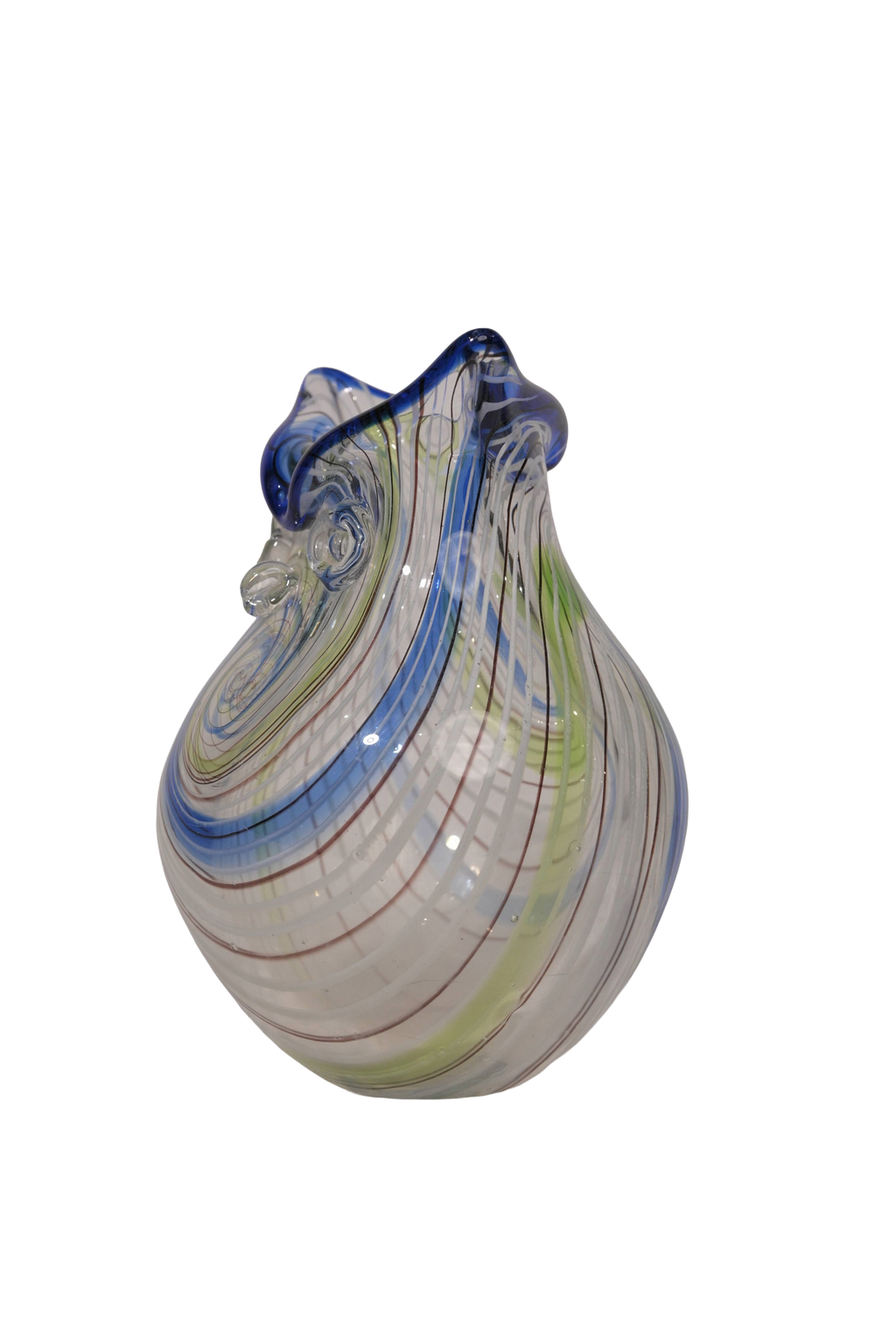 Contemporary Swirl Glass Vase