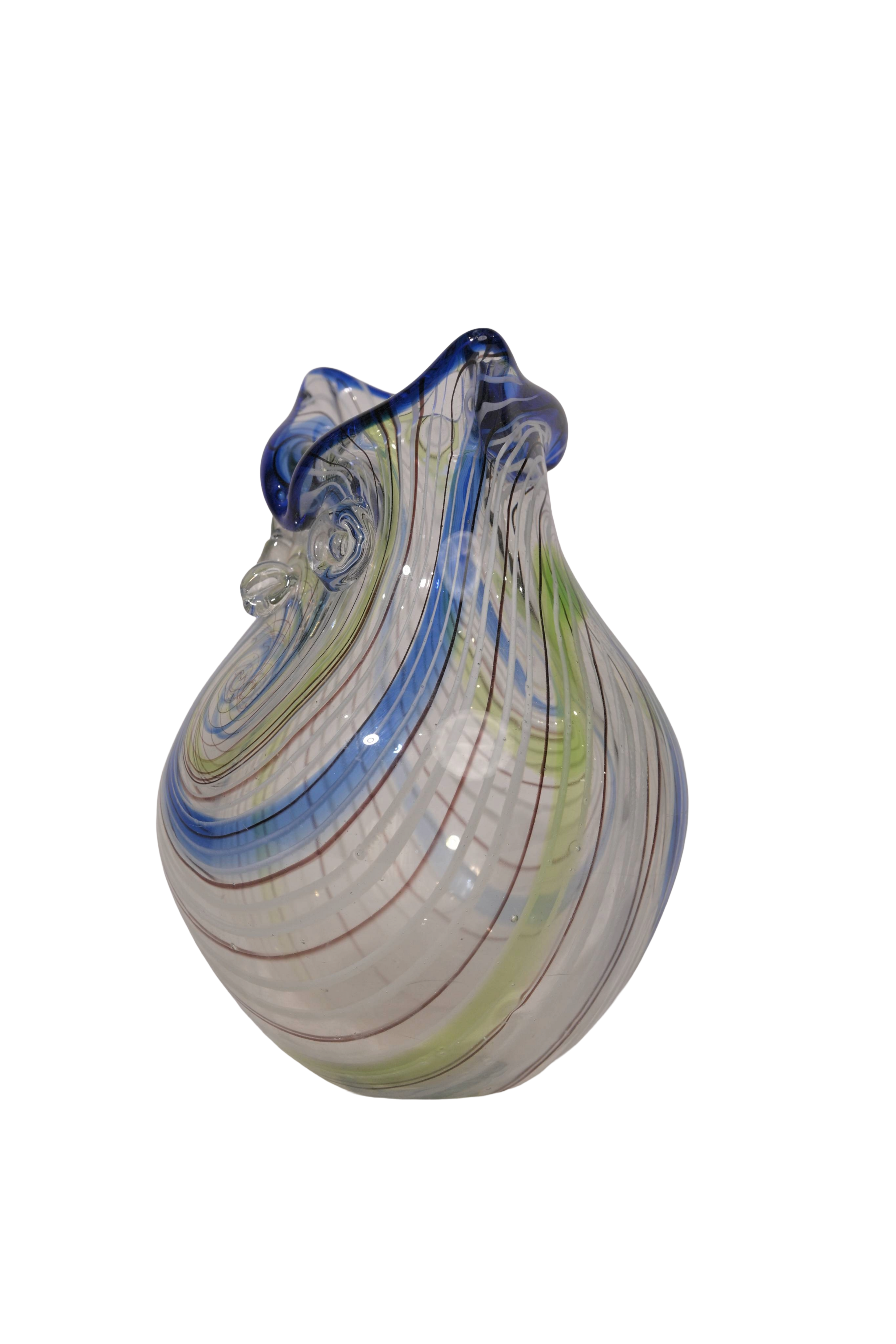 Contemporary Swirl Glass Vase