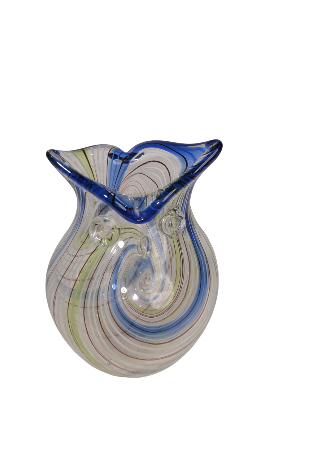 Contemporary Swirl Glass Vase
