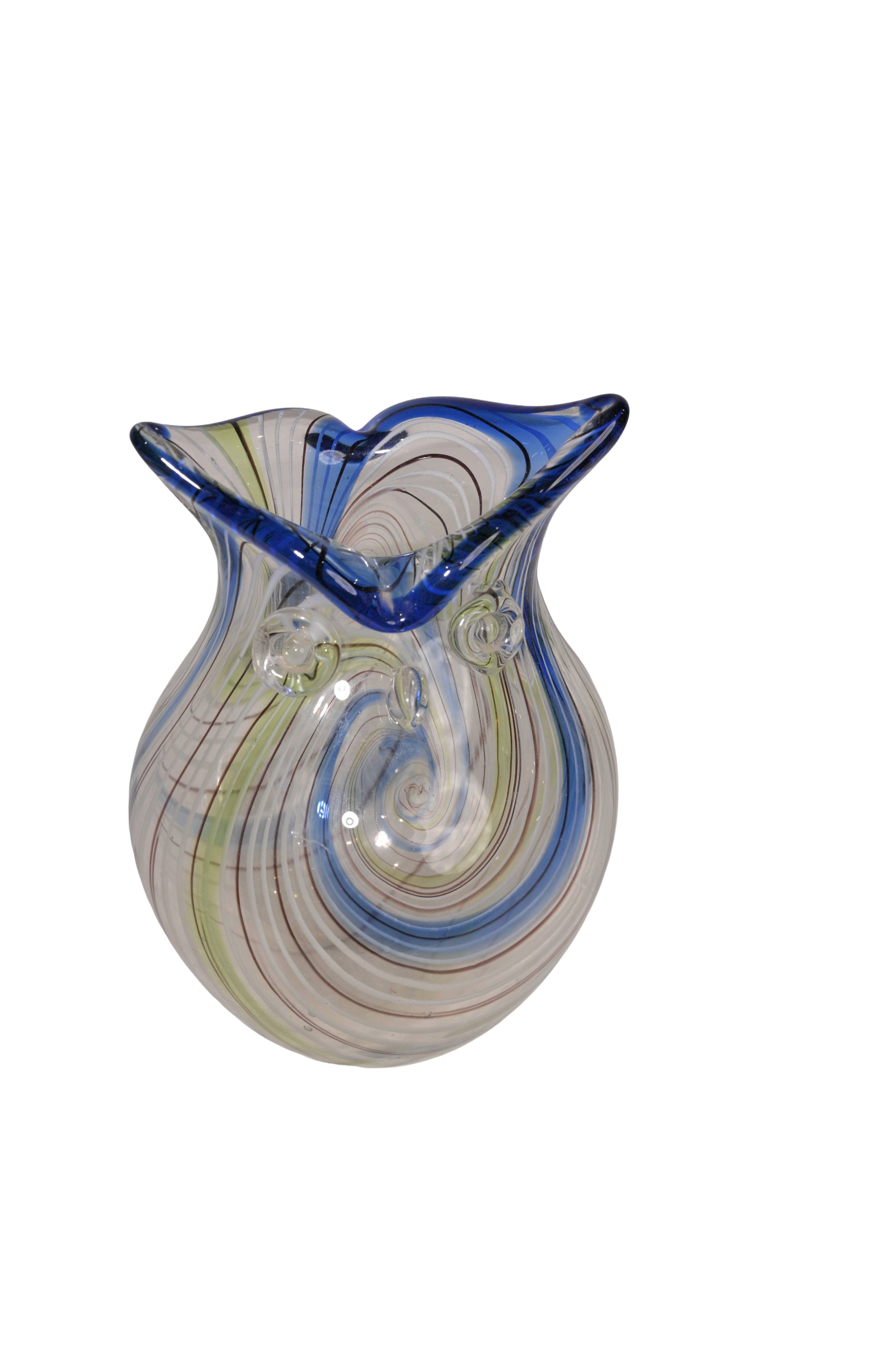 Contemporary Swirl Glass Vase