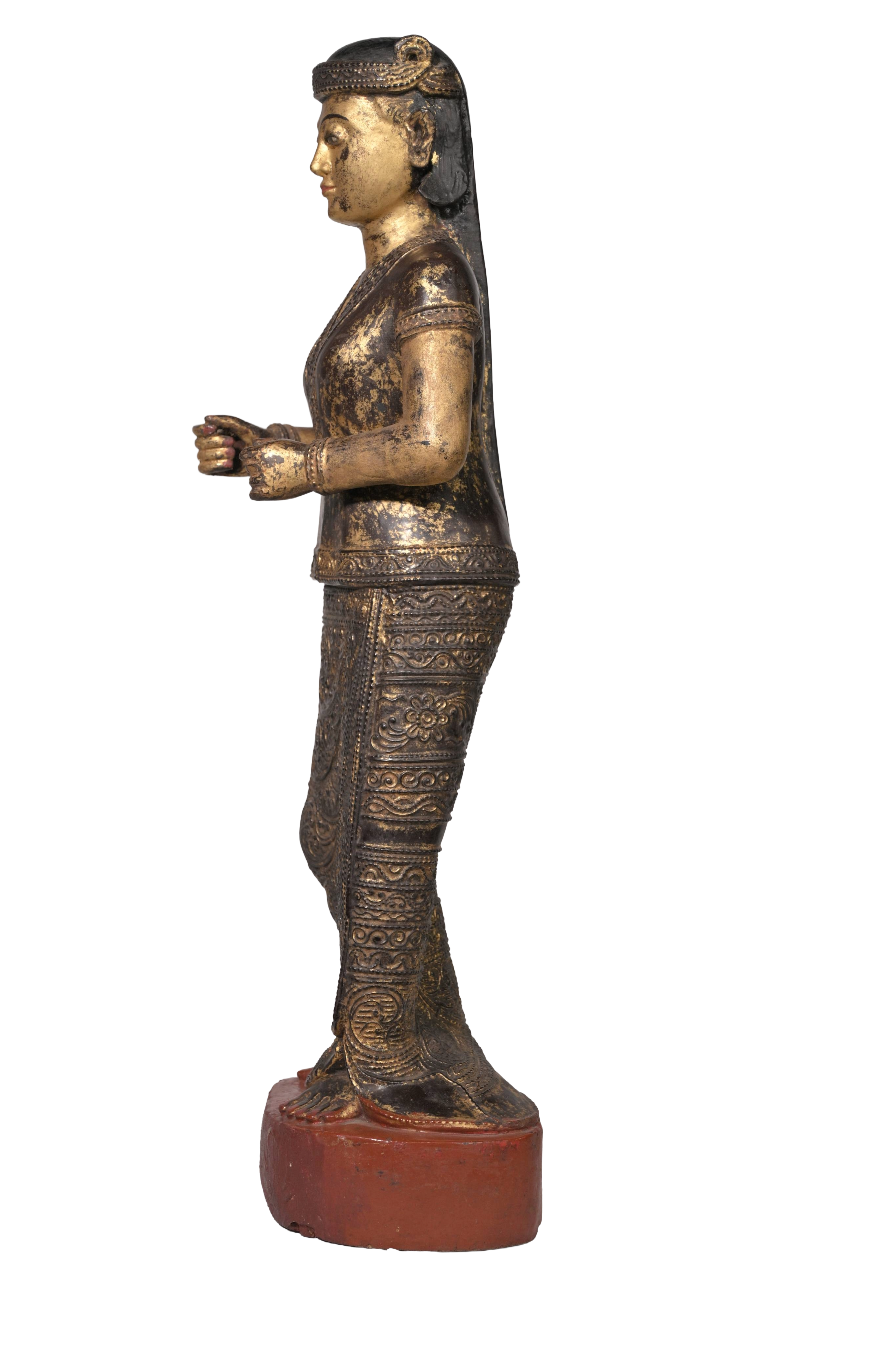 Gilded Burmese Standing Figure