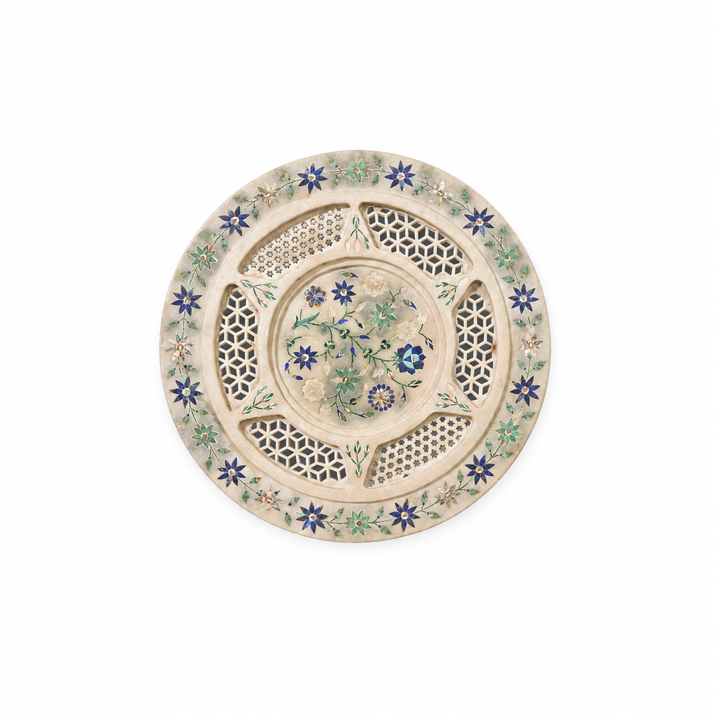 Inlaid Marble Decorative Plate