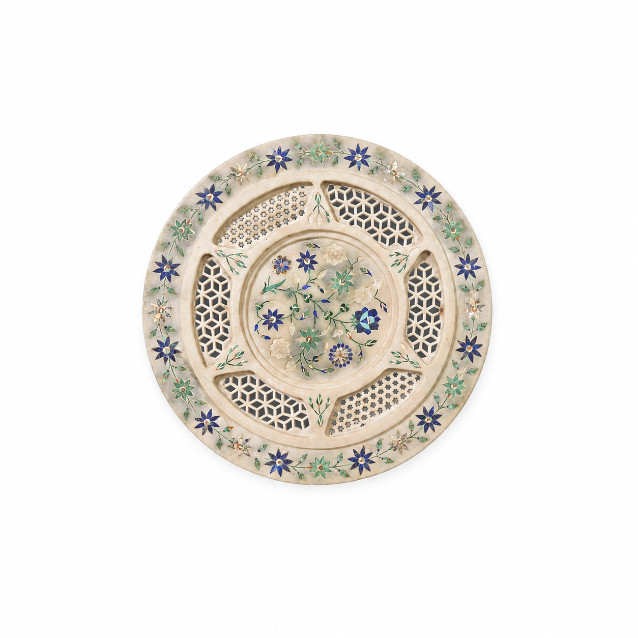 Inlaid Marble Decorative Plate