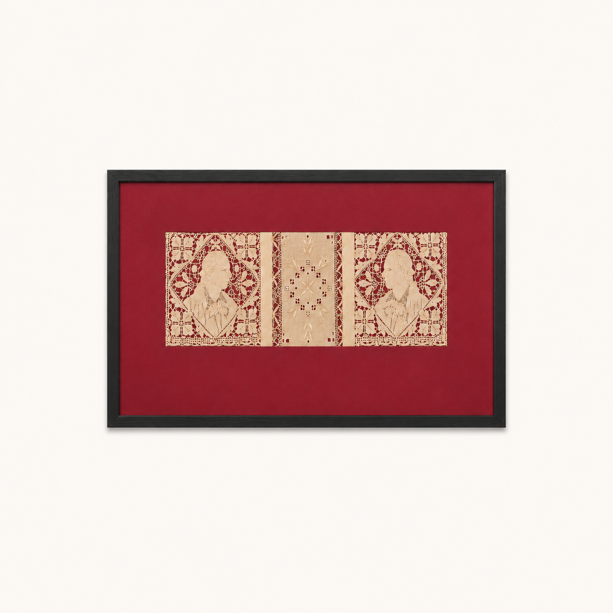 Vintage Lace Textile Wall Art
