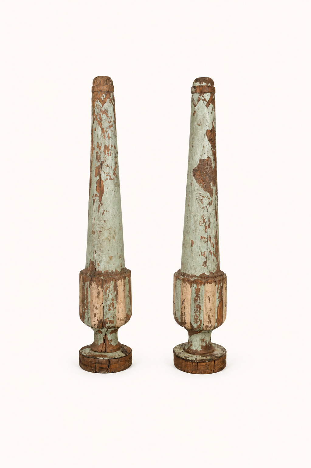 Antique Architectural Wooden Column Pair