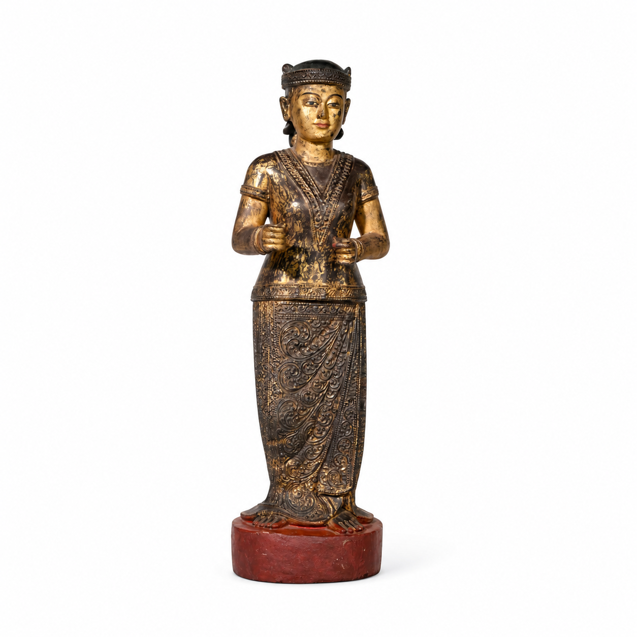Gilded Burmese Standing Figure
