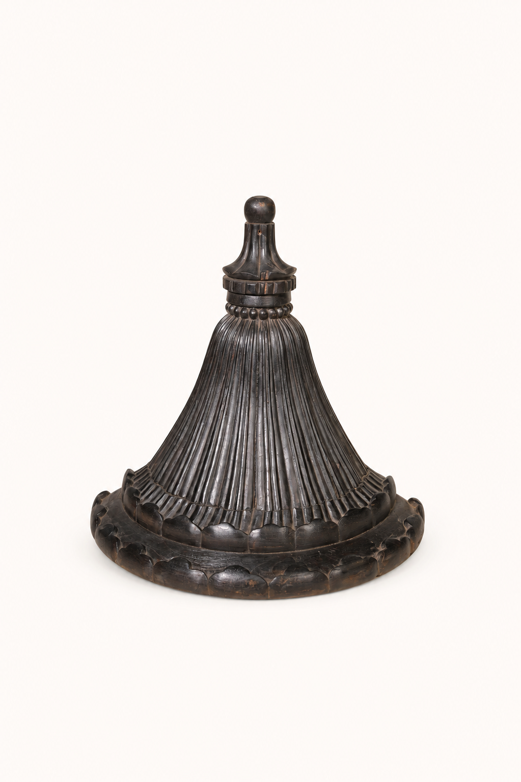Hand-Carved Ebony Temple Kalash Shrine (SET)