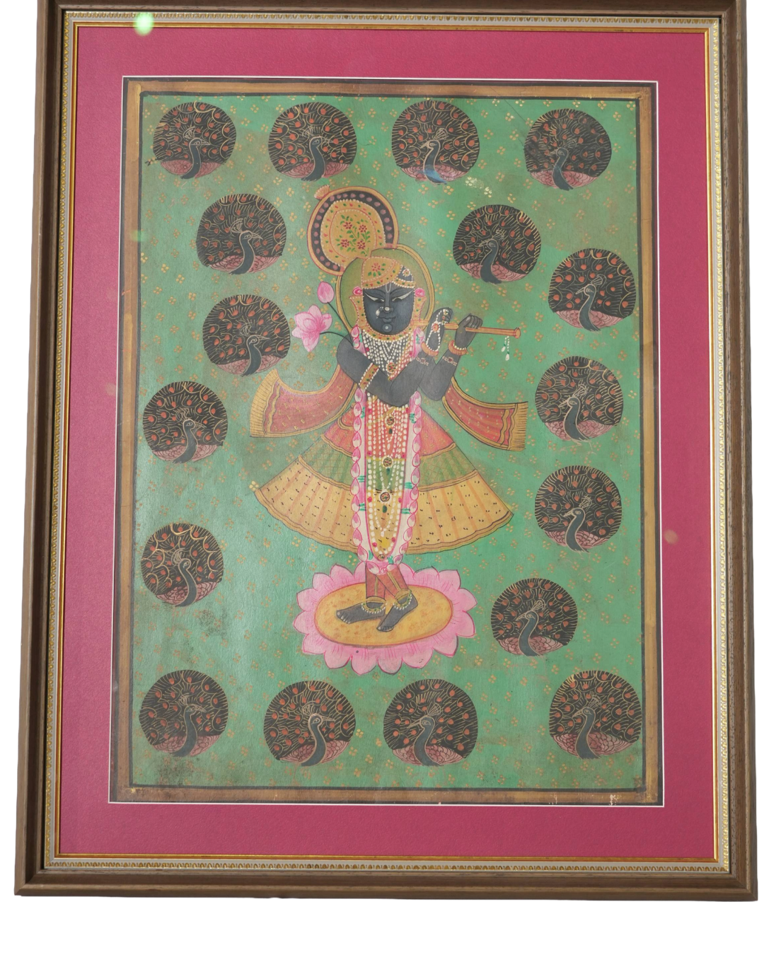 Shrinathji Pichwai Peacock Devotional Painting