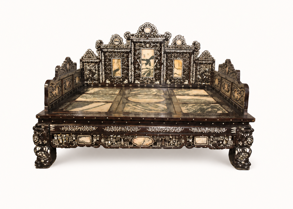 Royal Inlaid wooden Daybed