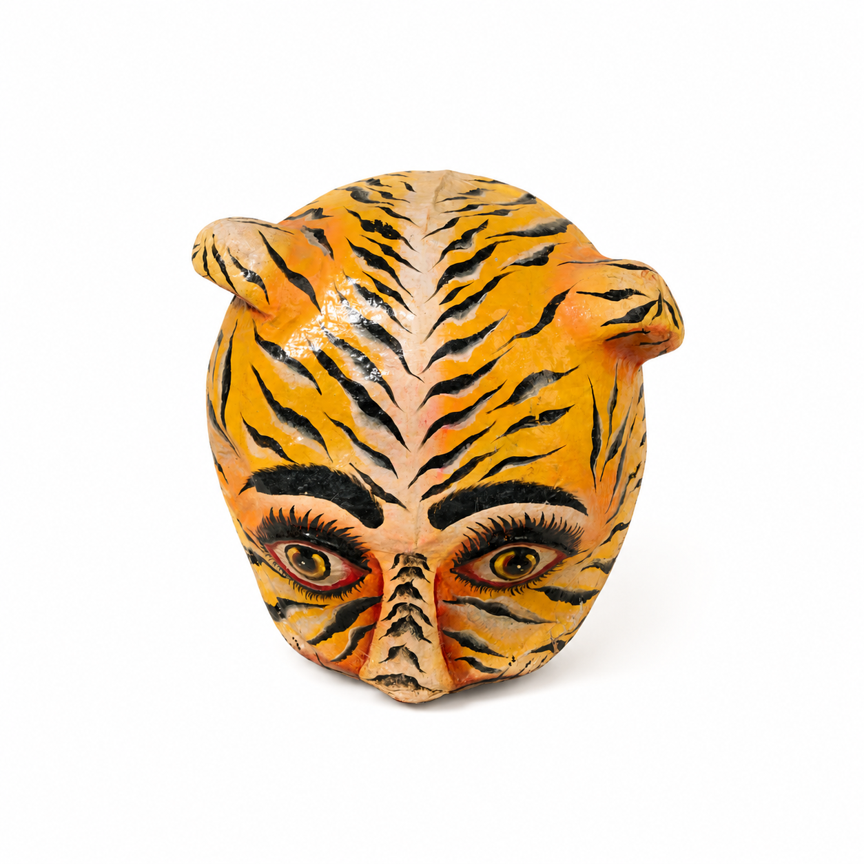 Painted Tiger Folk Wall Mask